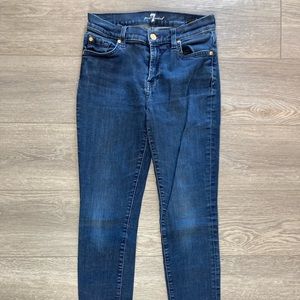 7 for all mankind midrise Roxanne skinny jeans size 28